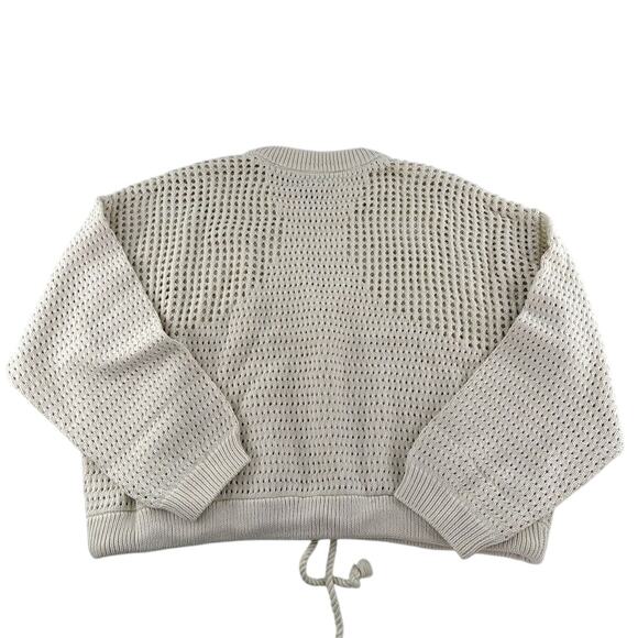 Sweaty Betty Women's Lily White Tides High Open Weave Jumper Size 12 - Picture 8 of 8